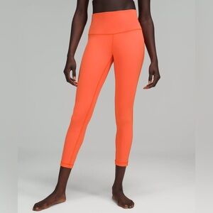 Lululemon Wunder Under High-Rise Tight 25" Full-On Luxtreme warm Coral Size 12